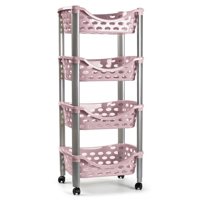 CARRITO 4 CESTAS ROSA PALO 912800