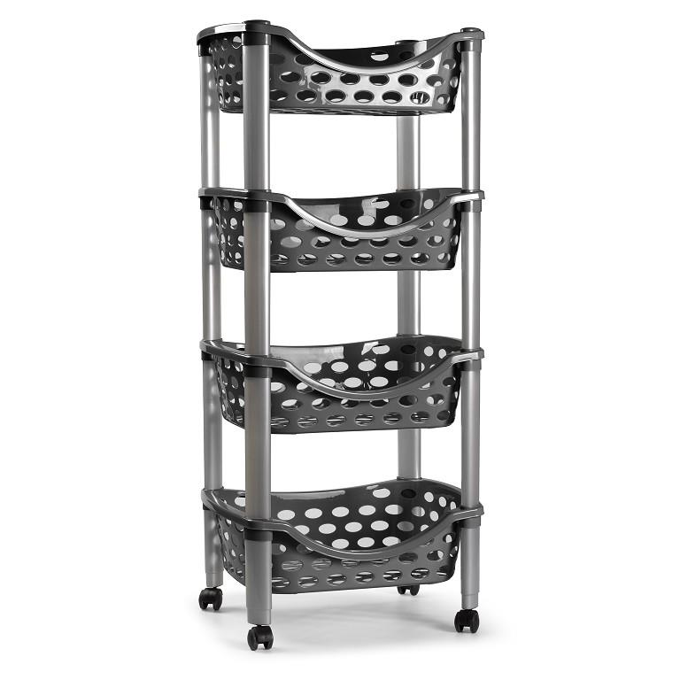 CARRITO 4CESTAS GRIS OSCURO 912800
