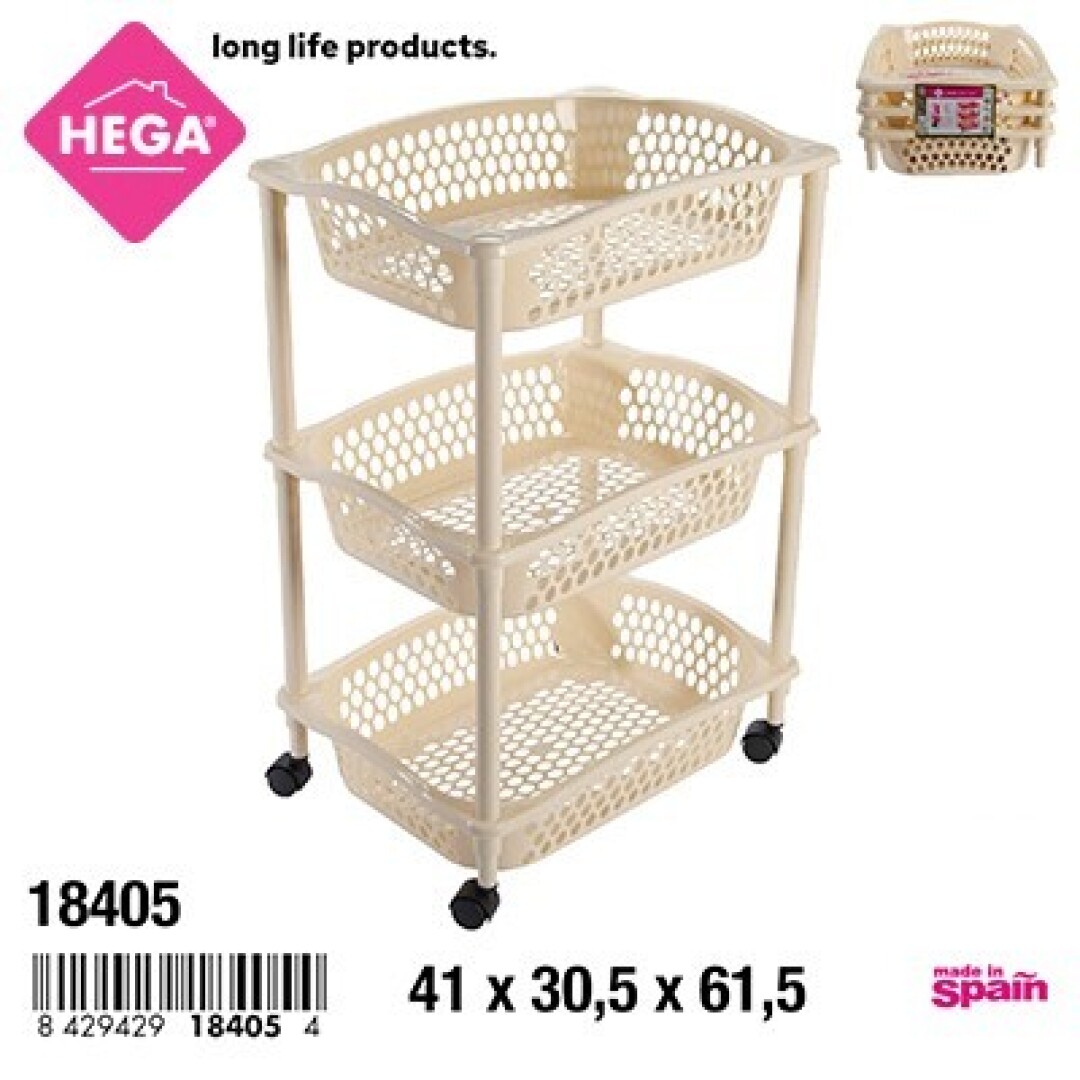 CARRITO VERDULERO 3CEST.BEIG 9068500