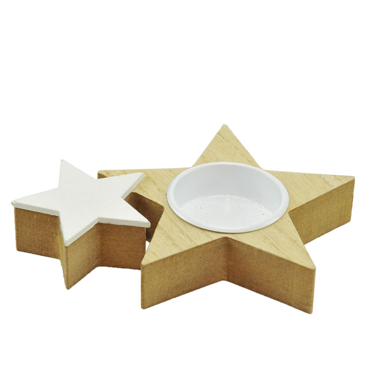 CENTRO MESA PORTAVELA MADERA 13X9.5X2.30 9017500