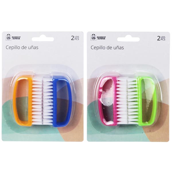 CEPILLO UÑAS 2UDS 7X2.5CM 900600