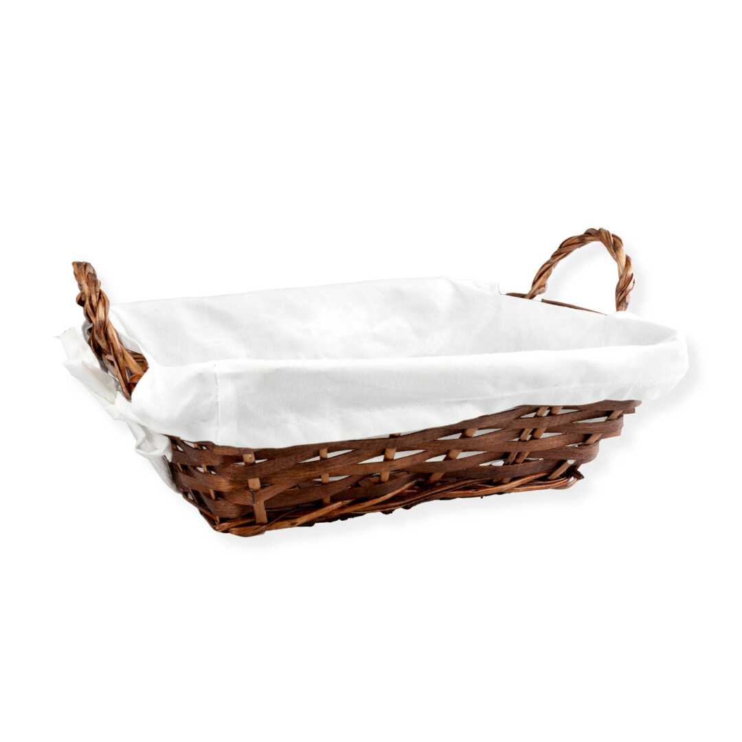 CESTA  MIMBRE CAOBA C/FORRO 26X20 901800