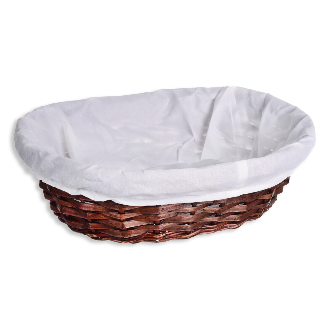 CESTA MIMBRE CAOBA C/FORRO OVAL 26 901700