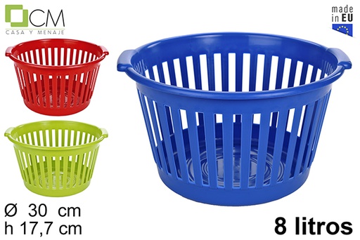 CESTA PLAST.REJILLA RDA 8L 9008500