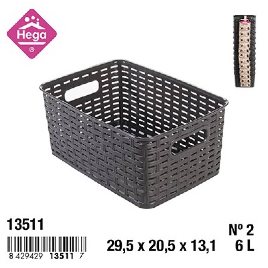 CESTA RATTAN Nº2 29X20X19 MARRON 6L 9017500