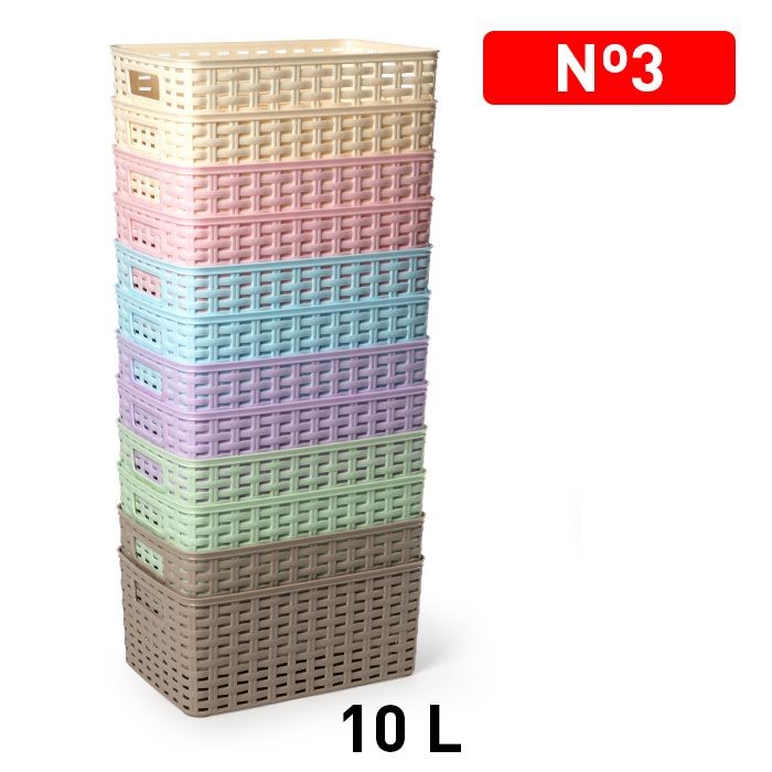 CESTA RATTAN Nº3 10L 33X22 PASTEL 9028500
