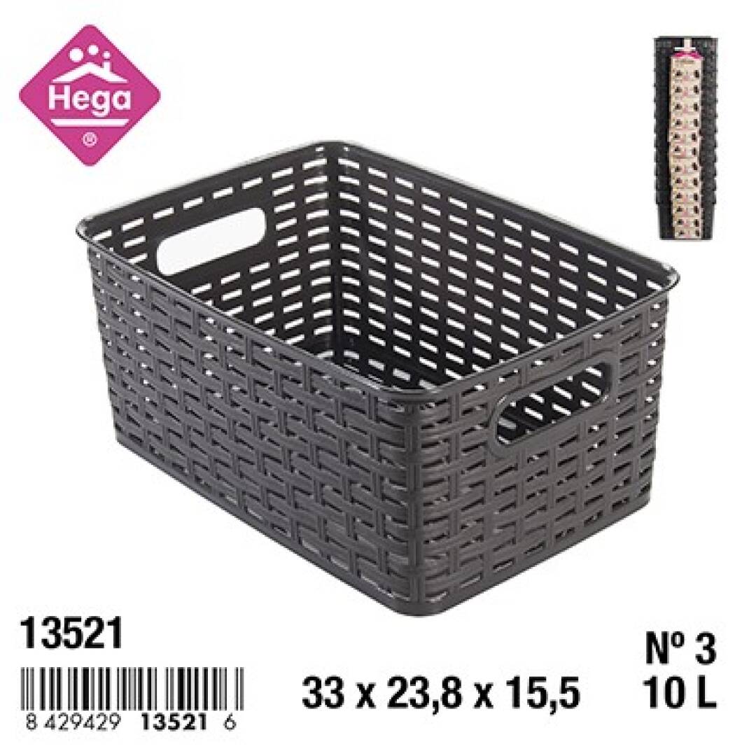 CESTA RATTAN Nº3 MARRON 33X23X15 9026500