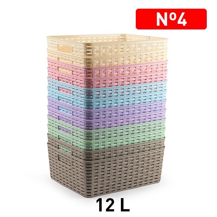 CESTA RATTAN Nº4 12L 30X37.5 PASTEL 9029500