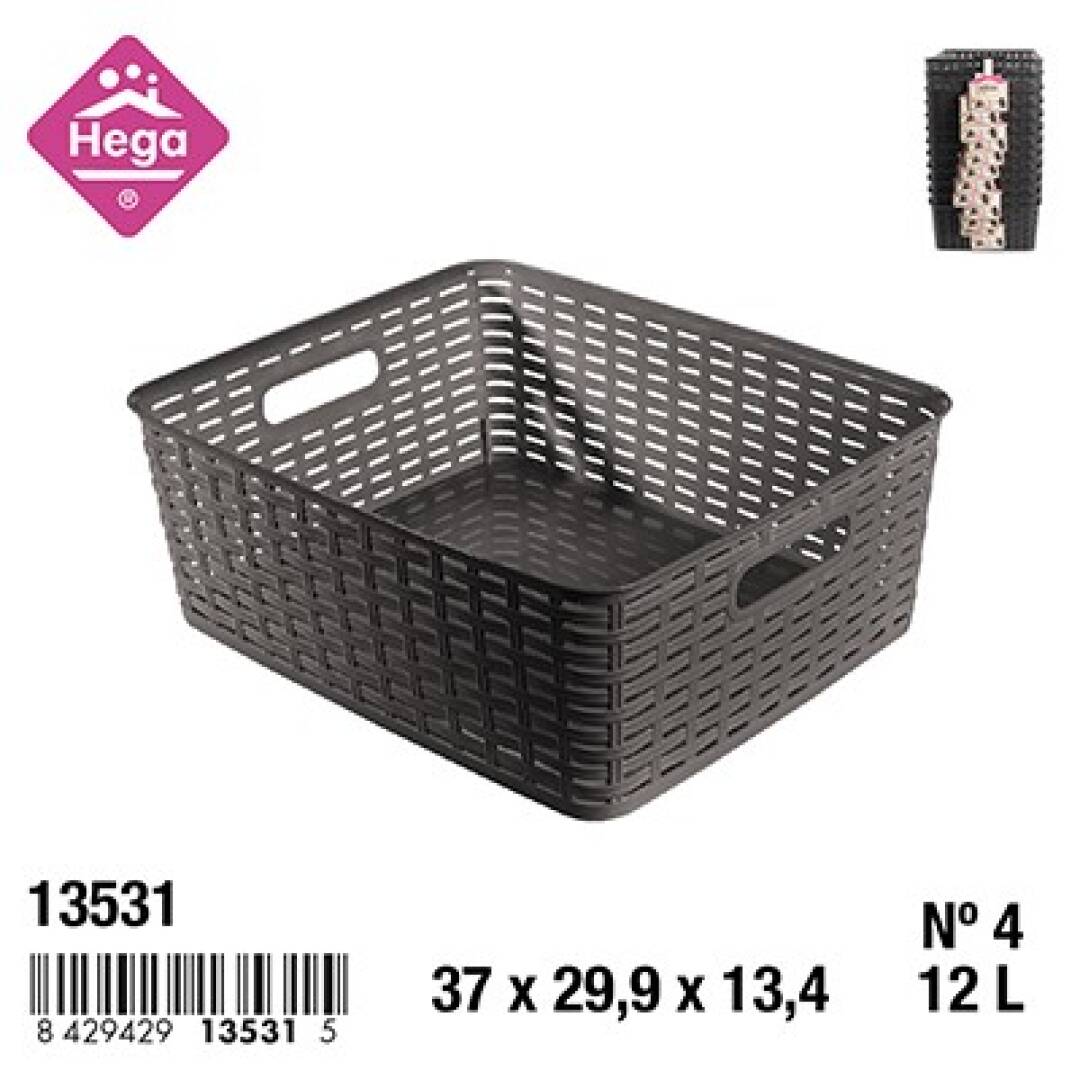 CESTA RATTAN Nº4 MARRON 12L 37X29X13 9028500