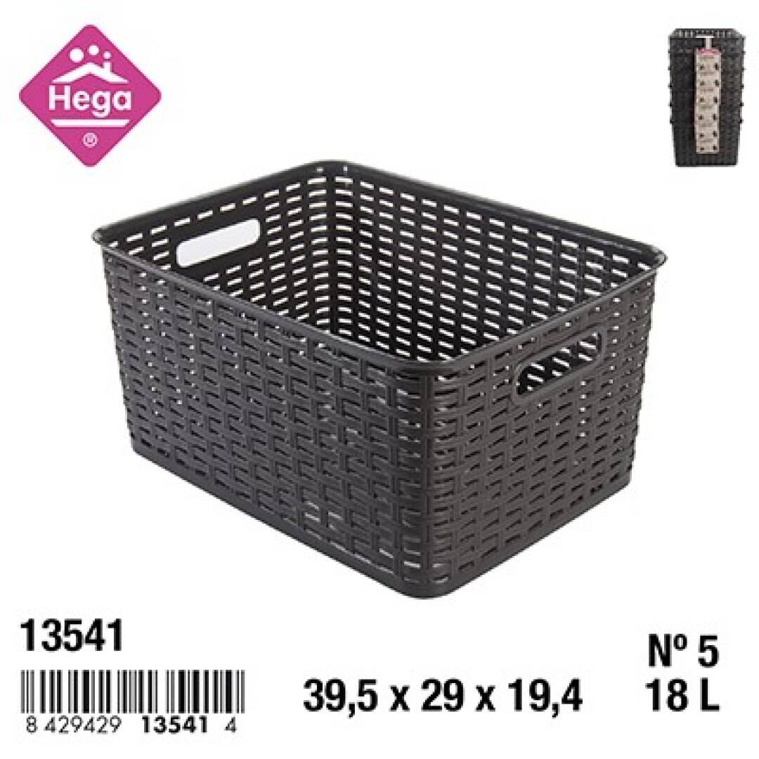 CESTA RATTAN Nº5 MARRON 39X29X19 903400