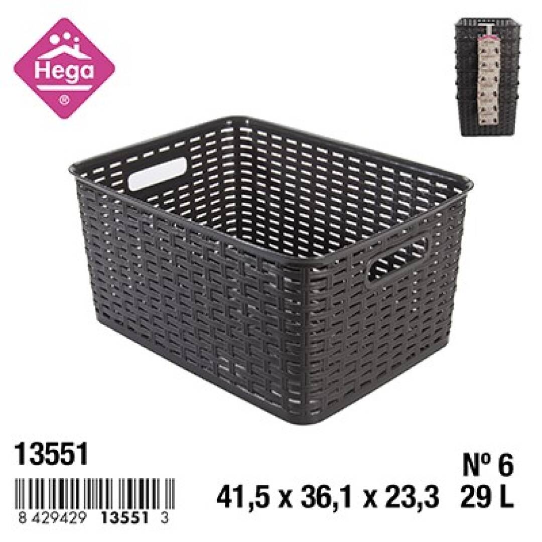 CESTA RATTAN Nº6 29L MARRON 41X36X23 904200