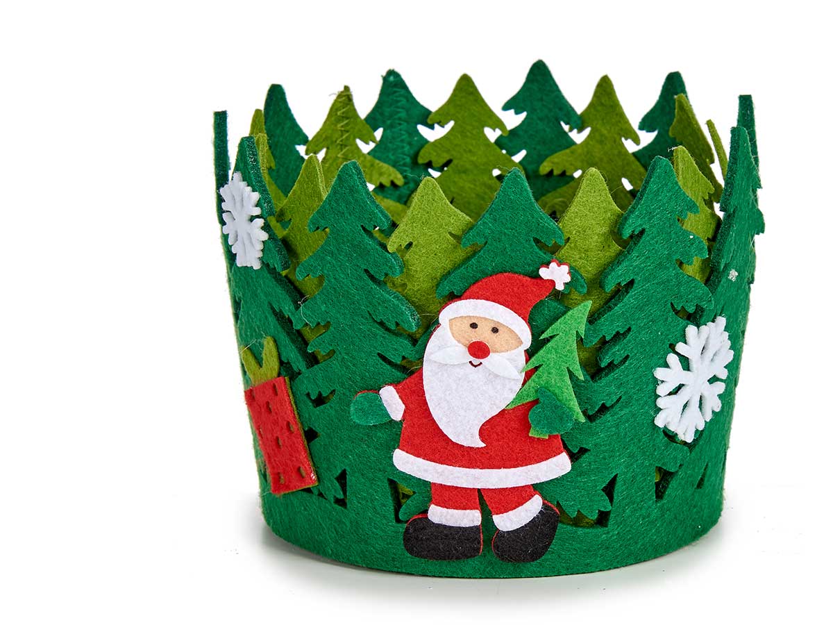 CESTA REDONDA NAVIDAD VERDE 9017500