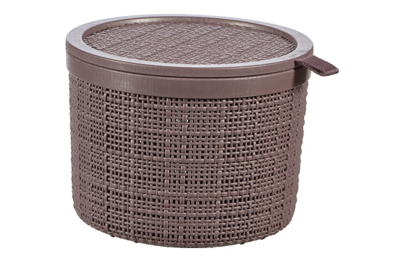 CESTO JUTE MARRON RDO 17X13 904600