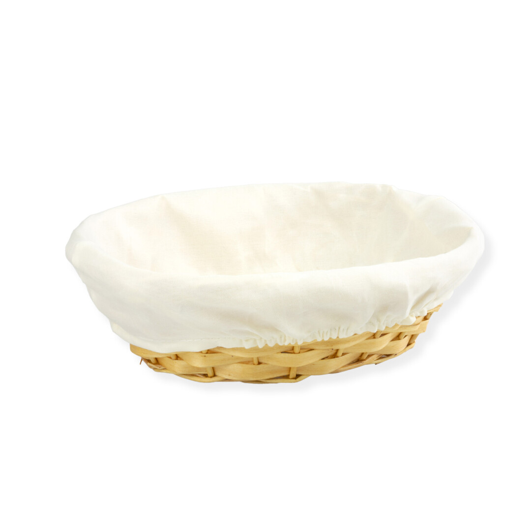CESTO MIMBRE MIEL C/FORRO OVAL 26CM 901700