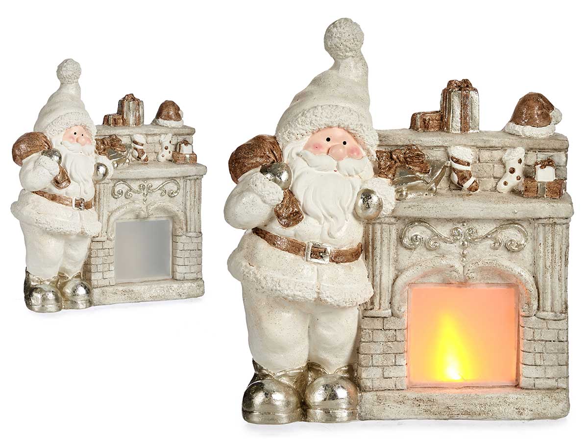 CHIMENEA CERAMICA LUZ PAPA NOEL 9345500