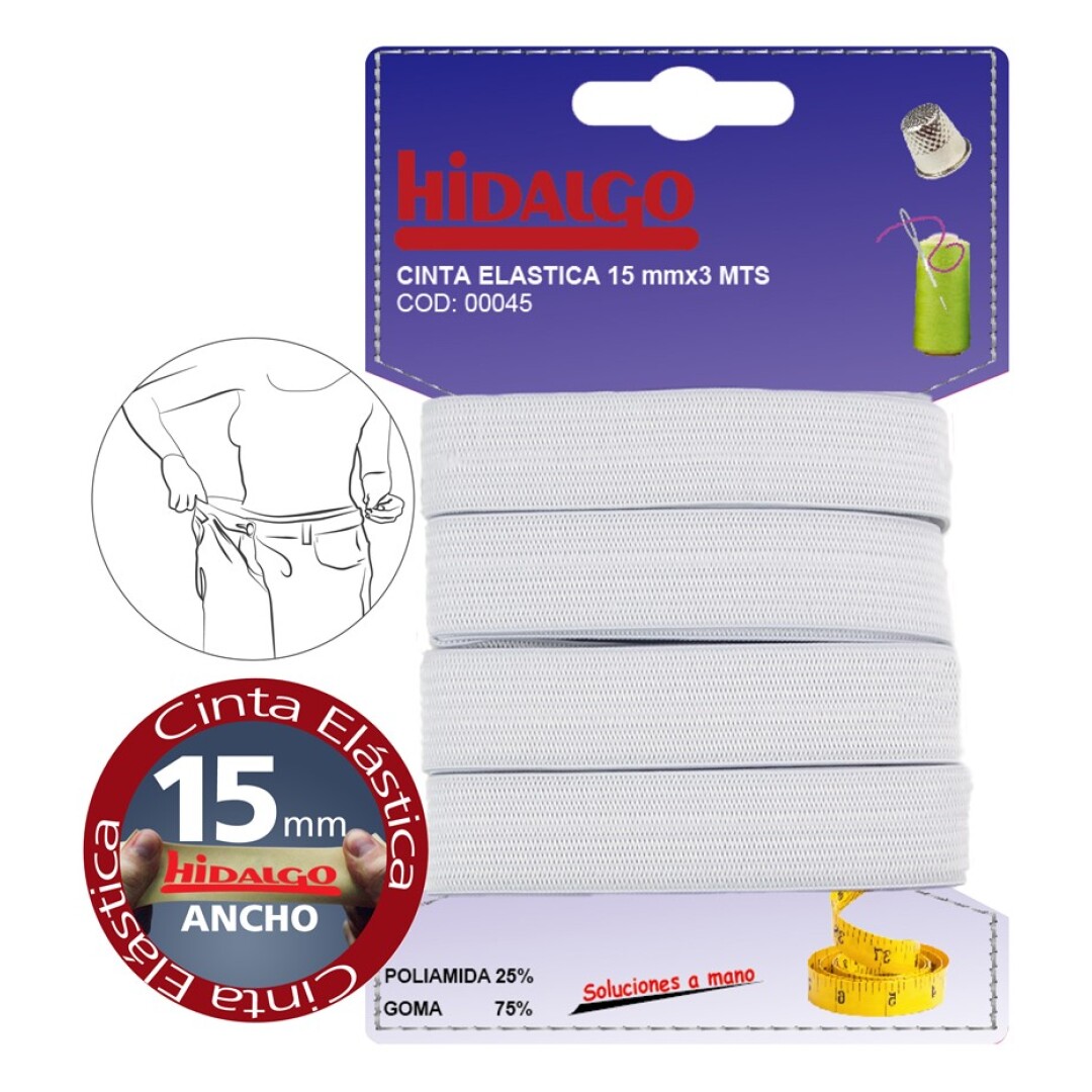 CINTA ELASTICA BCA 15MM X3M 90005500
