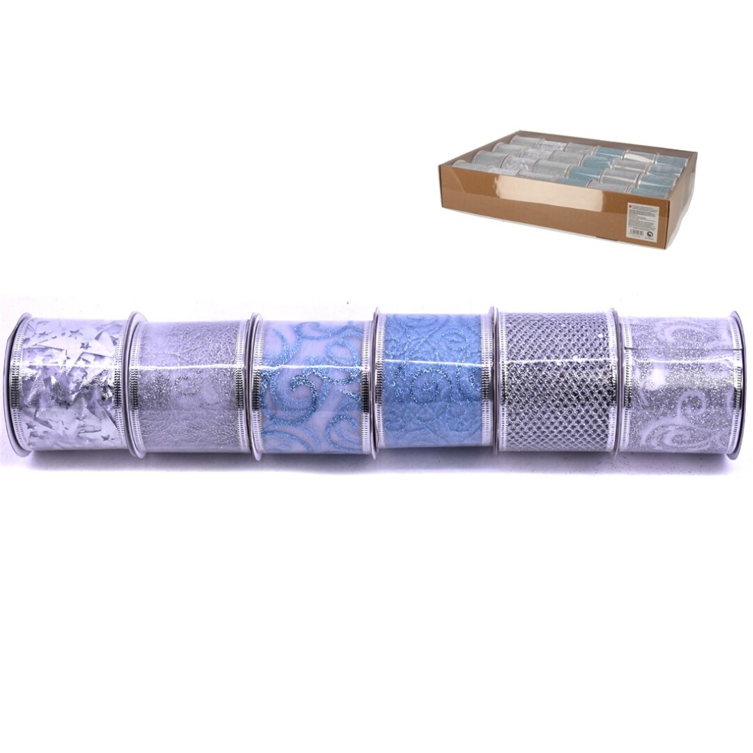 CINTA REGALO PLATEADA 6CM X2.7M 900700