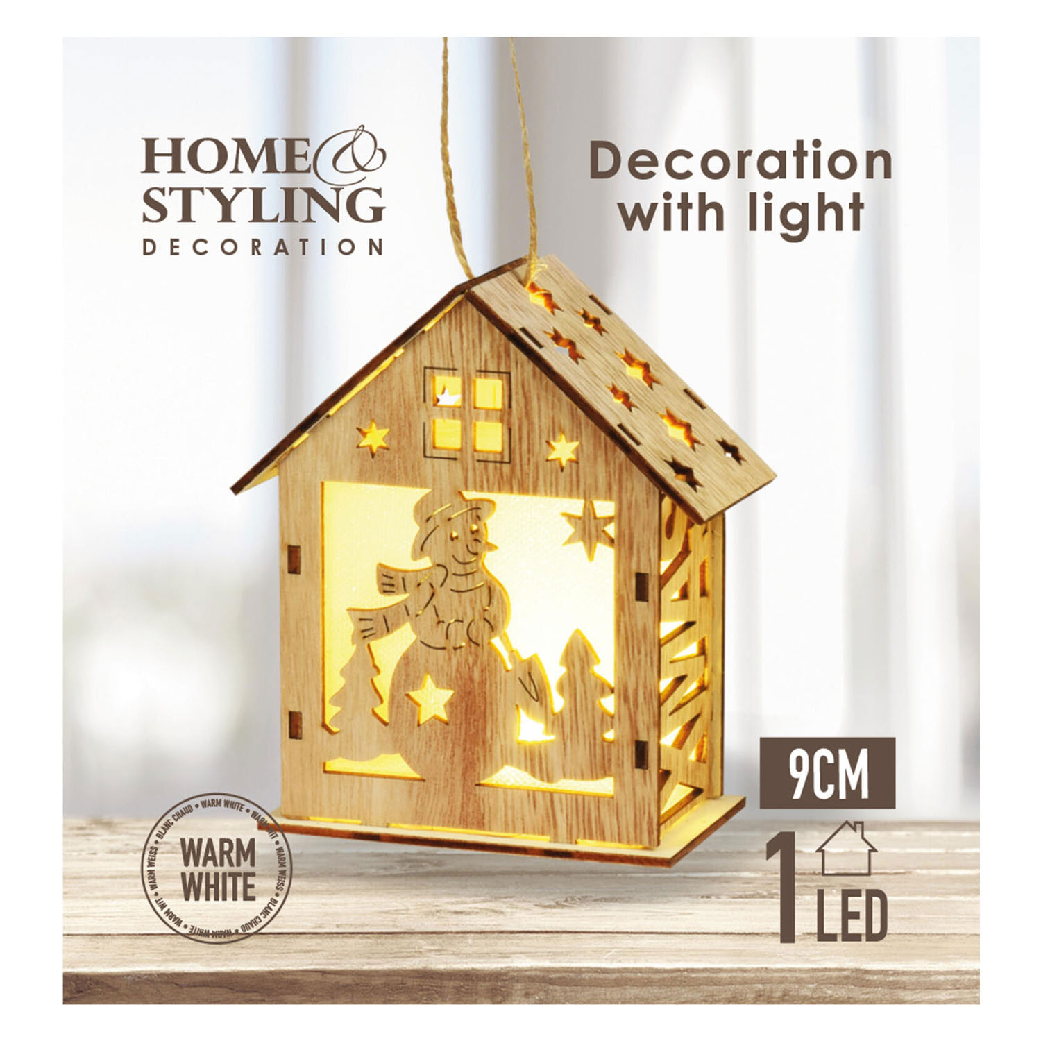 COLGANTE CASA 9CM C/LED 9023500