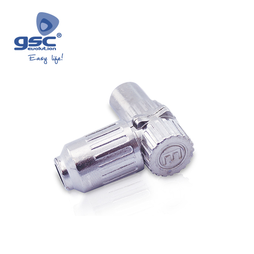 CONECTOR HEMBRA TV ACODADO METAL 901600