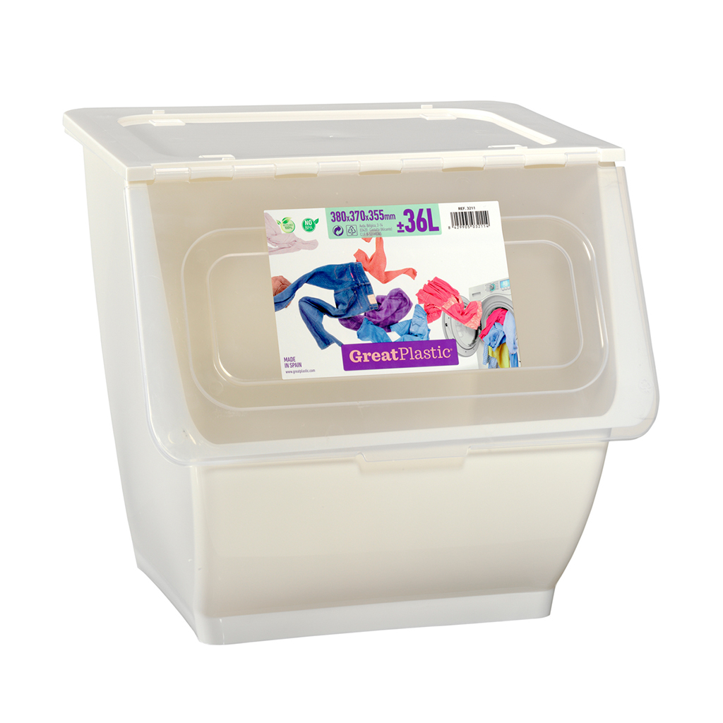 CONTENEDOR APILABLE 36L BCO.ROTO 9074500