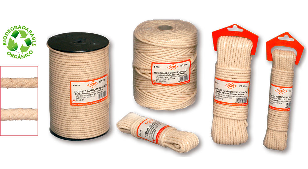 CORDON ALG.PLOMADA 5MM MADEJA 25M 904000