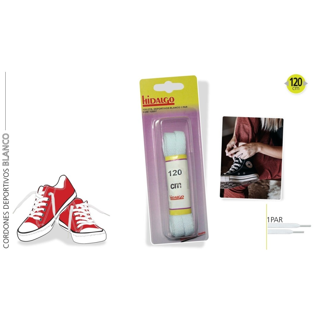 CORDONES 120CM BLANCO 1PAR 900500