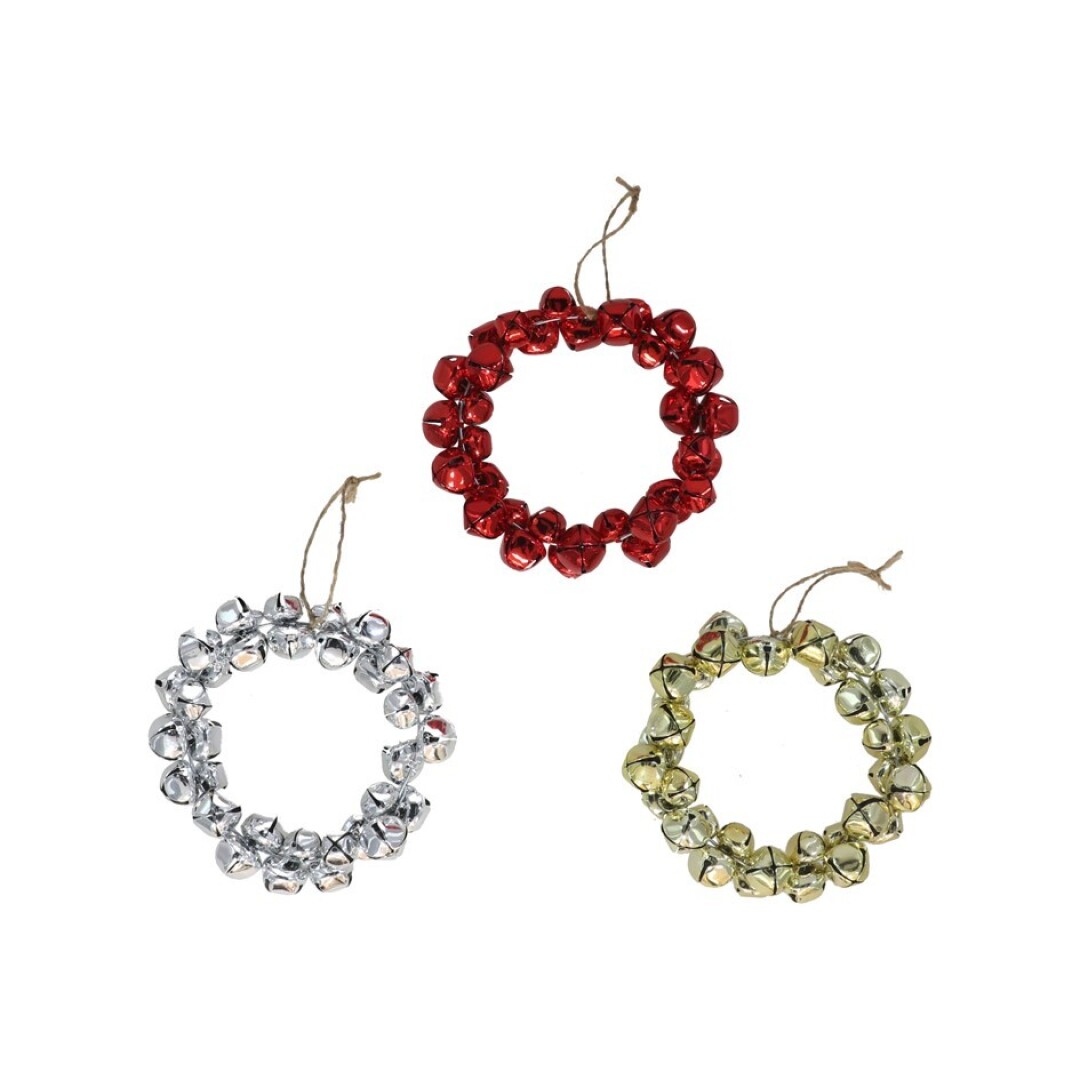 CORONA COLGANTE CASCABELES 15CM 902100
