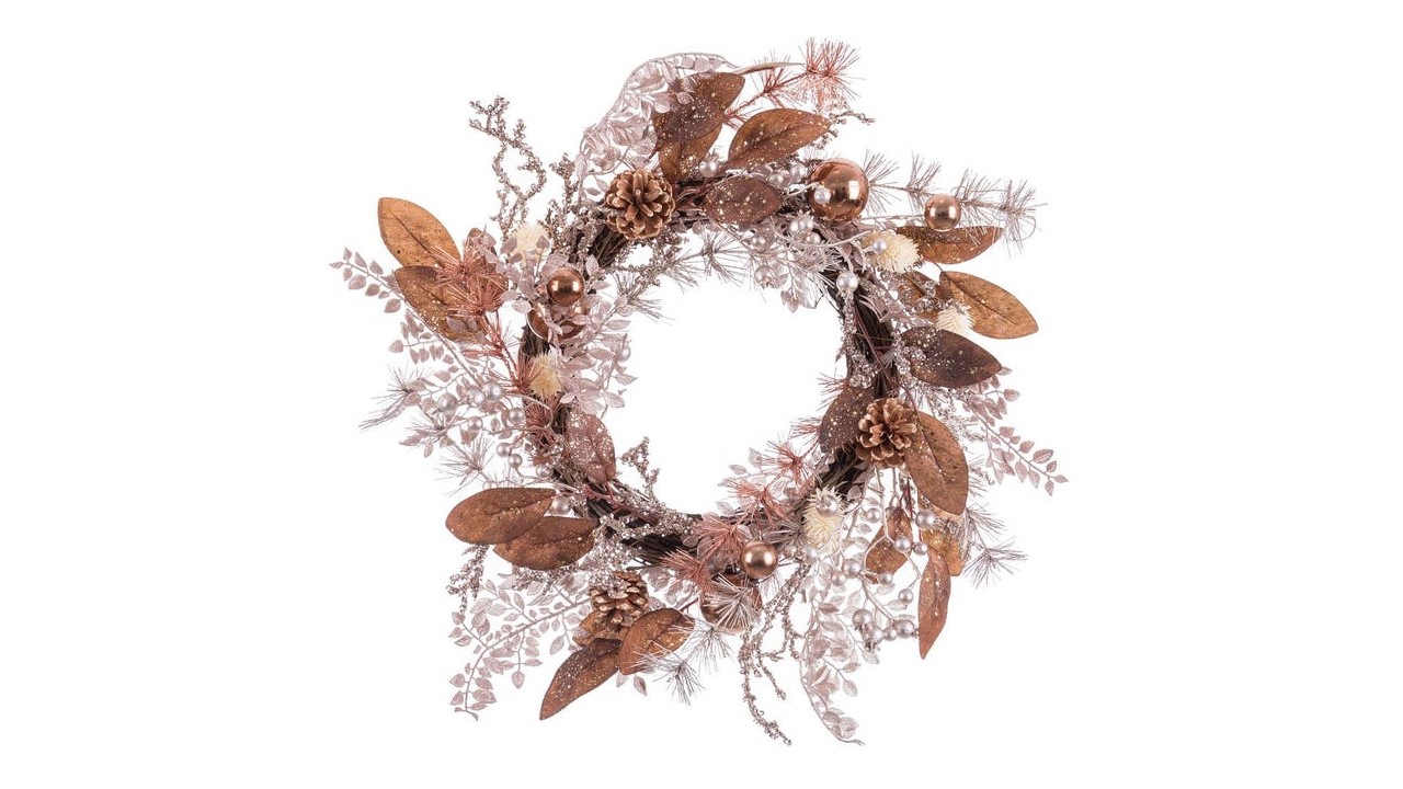 CORONA FOLLAJE COBRE 55CM 933700