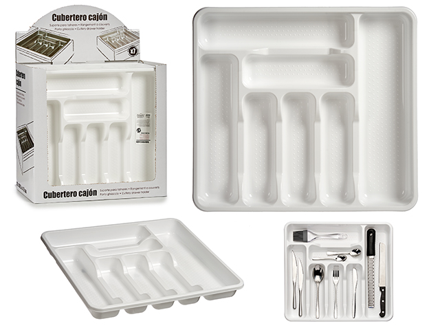 CUBERTERO PLAST.7DPTOS BLANCO 902800