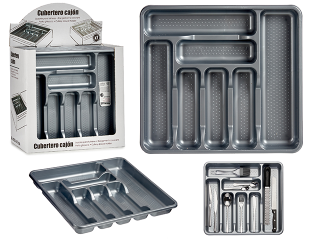 CUBERTERO PLAST.7DPTOS GRIS 902800