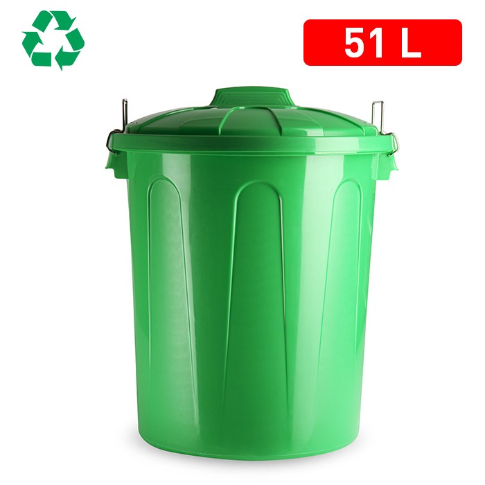 CUBO BASURA 51L VERDE 9085500