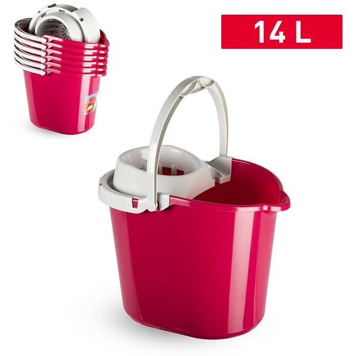 CUBO FREGONA 14L FUCSIA 903100