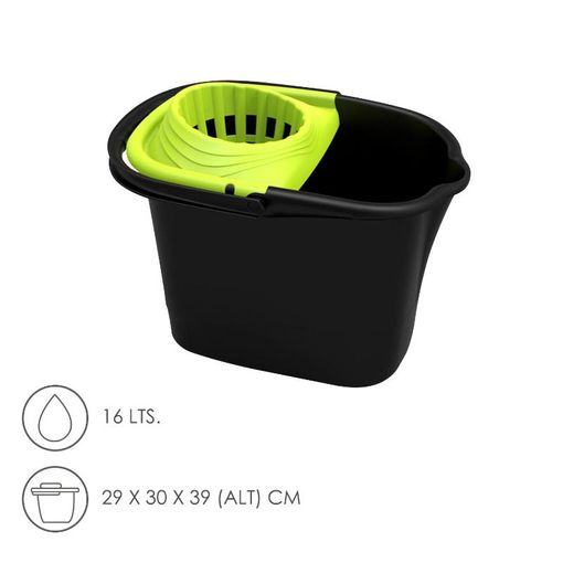 CUBO NEGRO NATURE 16L RECT C/ESCURR 9023500