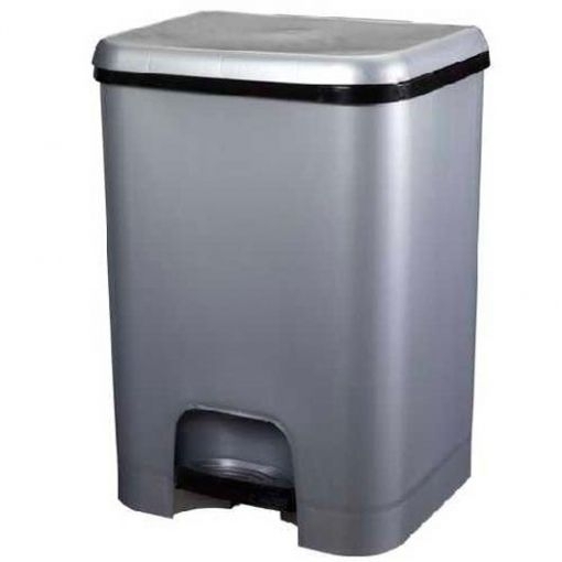 CUBO PEDAL GLASS 26L PLATA 9107500