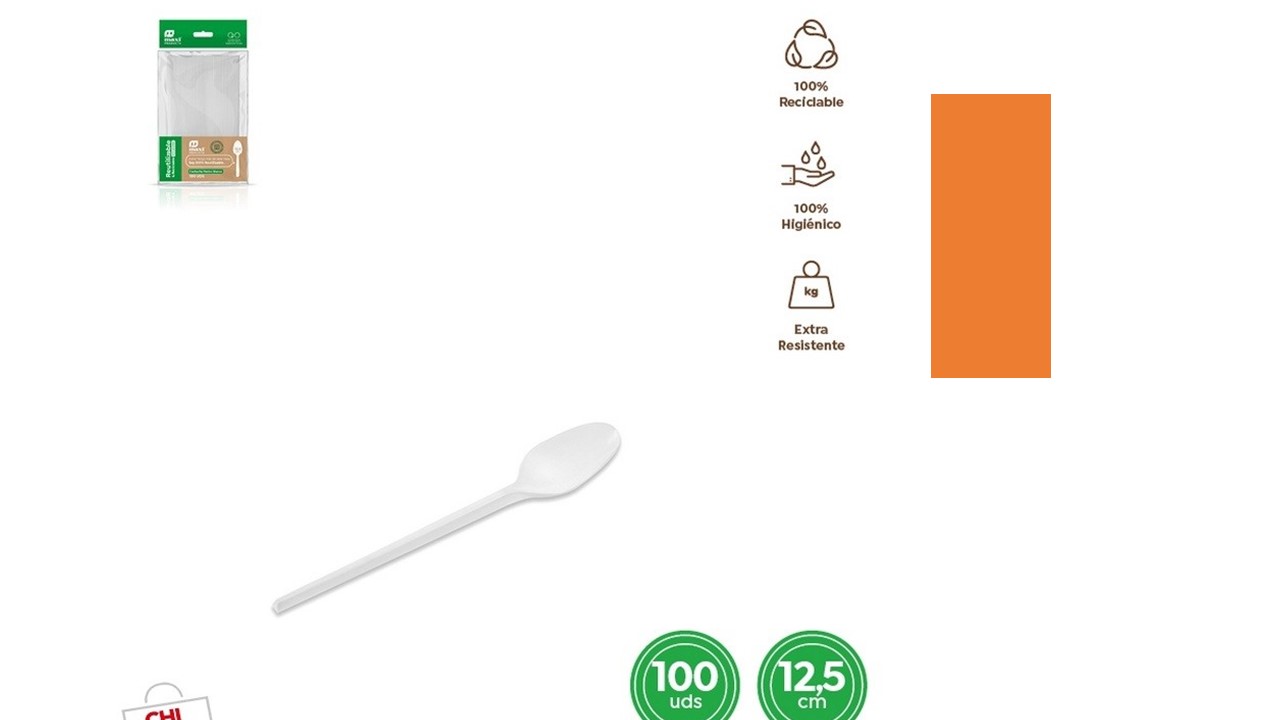 CUCHARITA POSTRE BCO 12CM 100UD 9007500