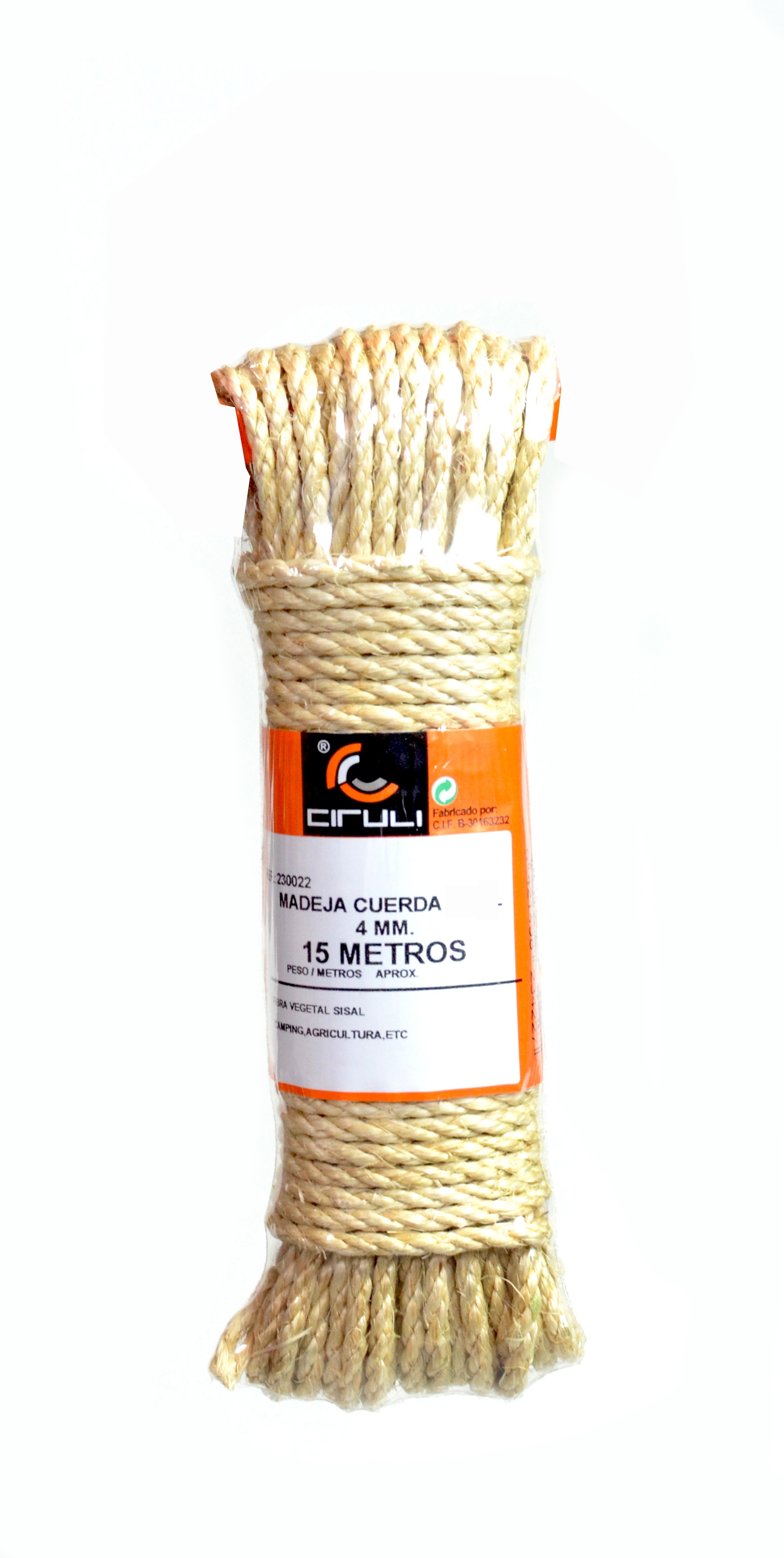 CUERDA SISAL 4MM. 15MT. 230022 901600