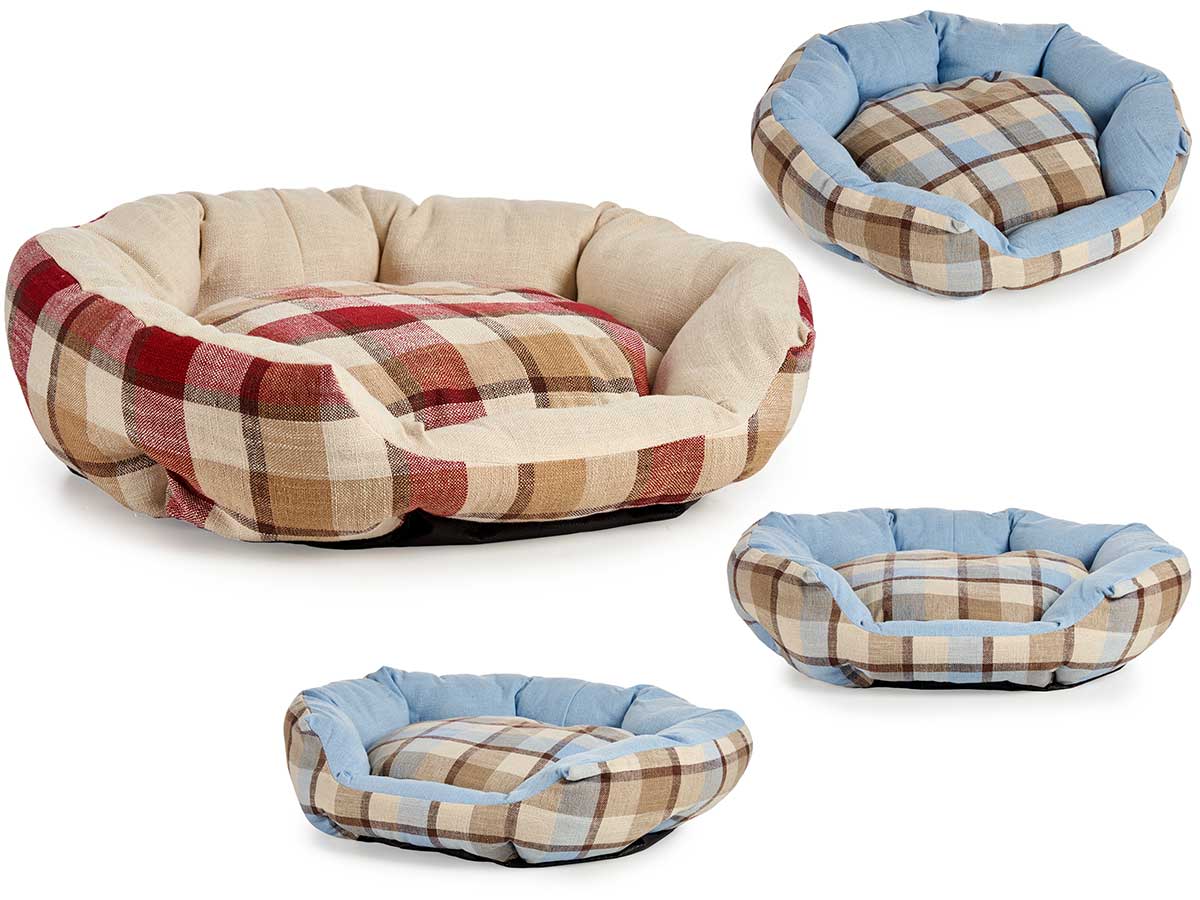 CUNA MASCOTA OVAL 58X18X48 CUADROS 9156500