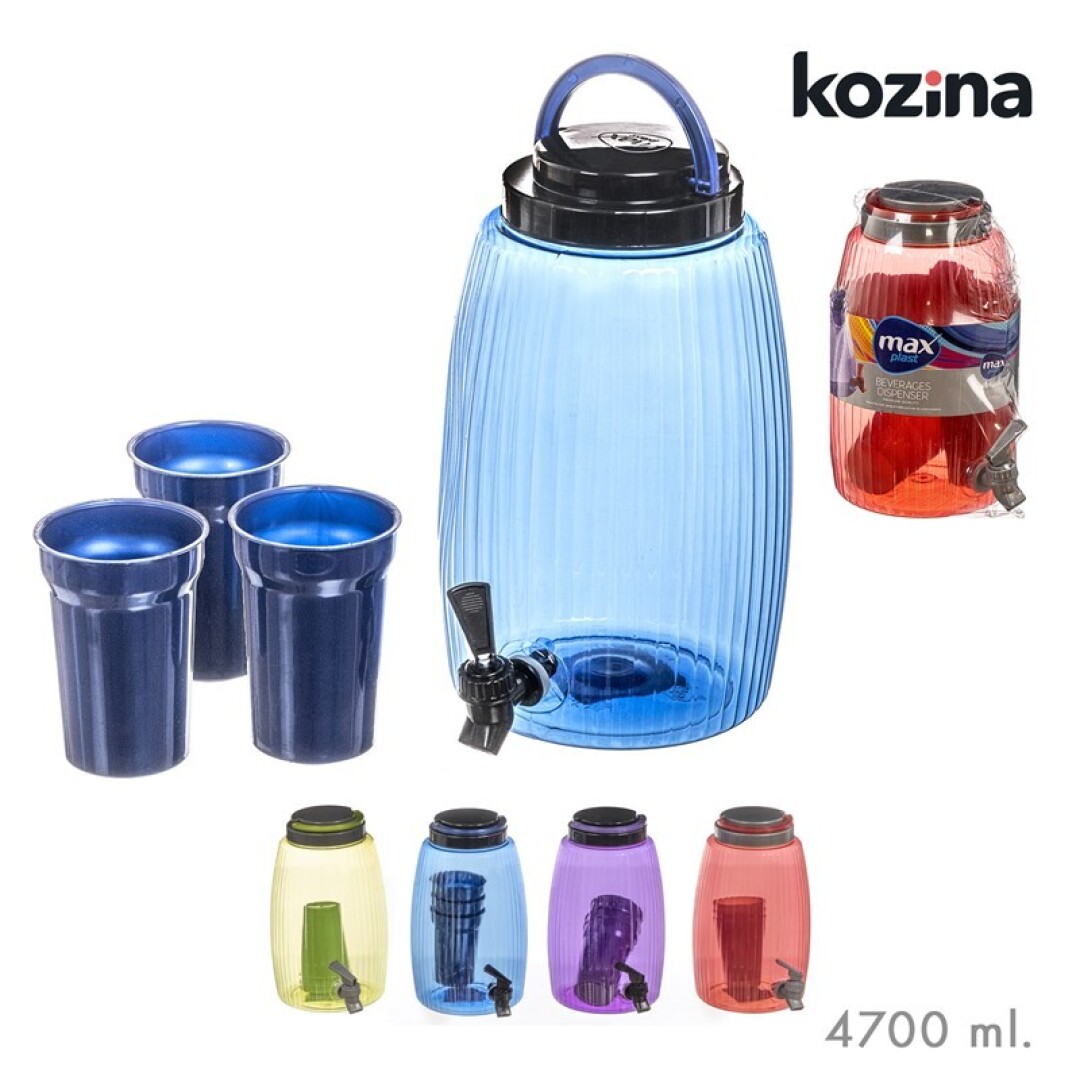DISPENSADOR BEBIDAS C/GRIFO -3VASOS 4.7L 903600