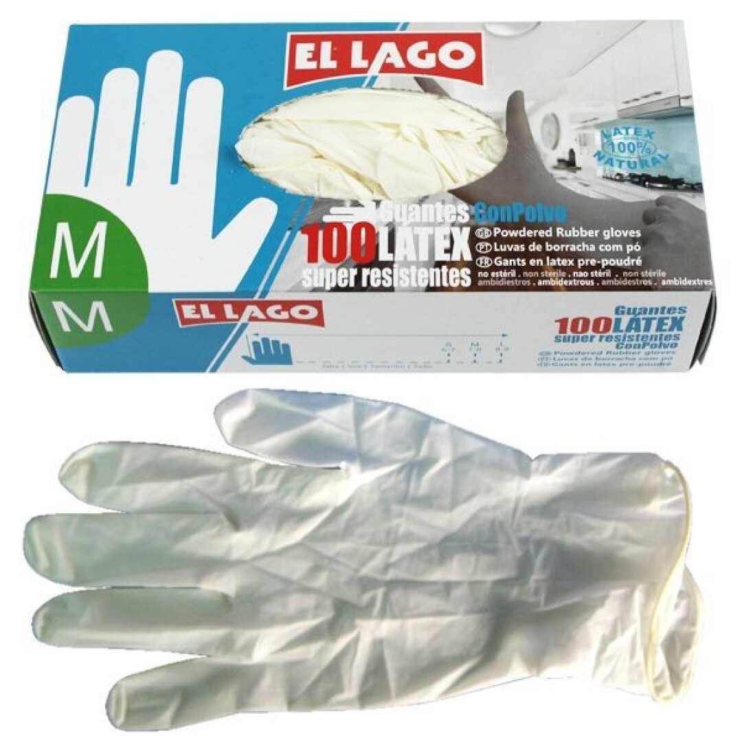 EL LAGO 100GUANTES LATEX T/M 9043500