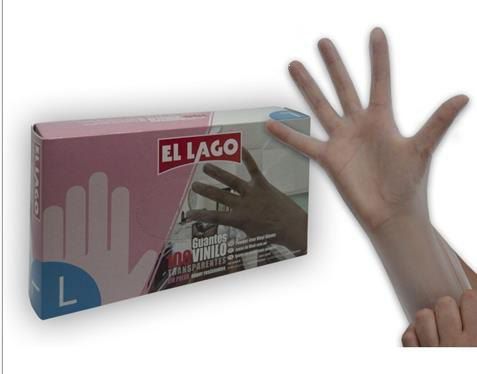 EL LAGO 100GUANTES VINILO T/L 903300