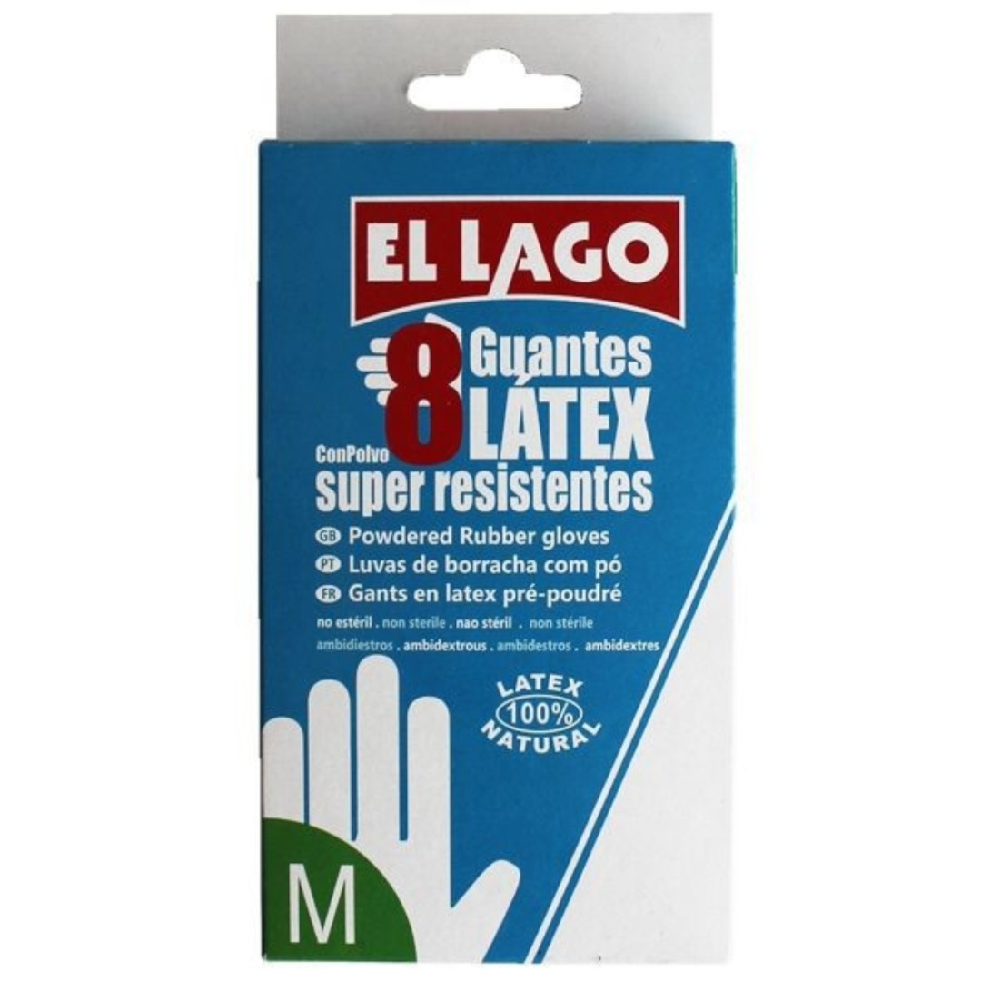 EL LAGO GUANTES LATEX 8U  T/M 900700