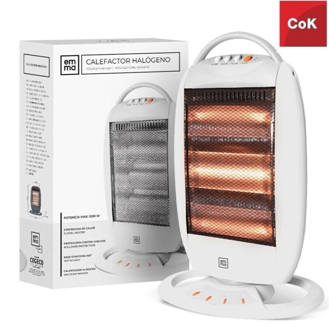 EMMA CALEFACTOR HALOGENO BCO 1200W 9149500