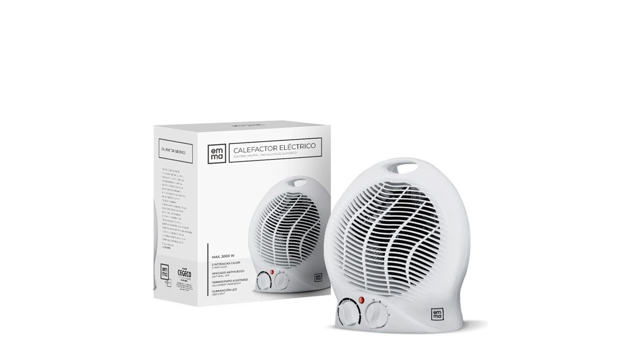 EMMA CALEFACTOR RDO BCO 2000W 24X28 9101000