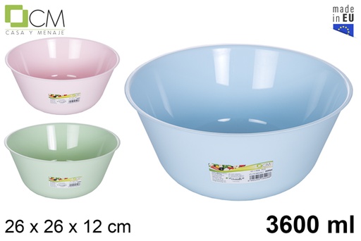 ENSALADERA COLORES PASTEL 3600ML 900800
