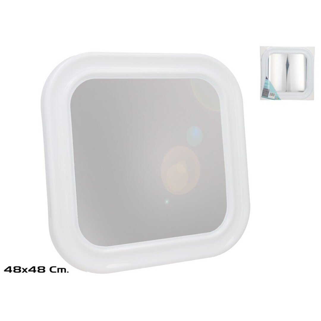 ESPEJO BAÑO 48X48 BLANCO 906200