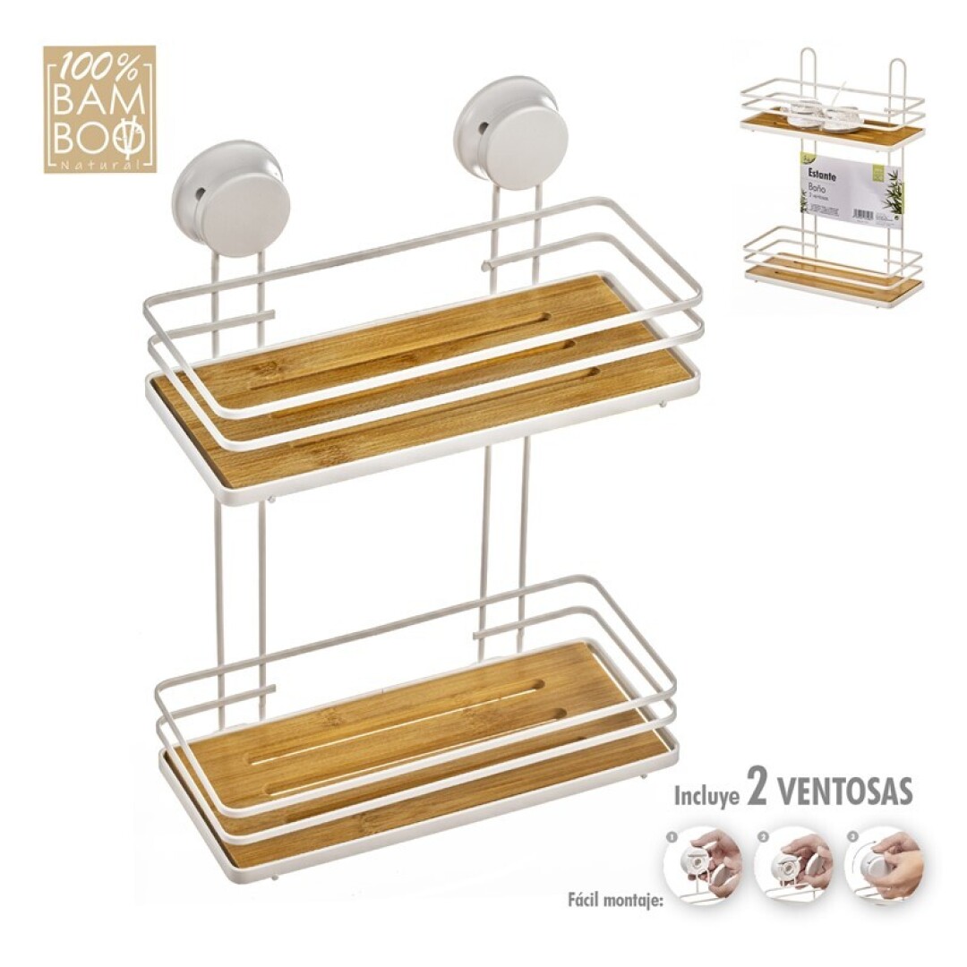 ESTANTE RECT-2BALDAS C/VENT 26X13X37 BAÑO 9117500