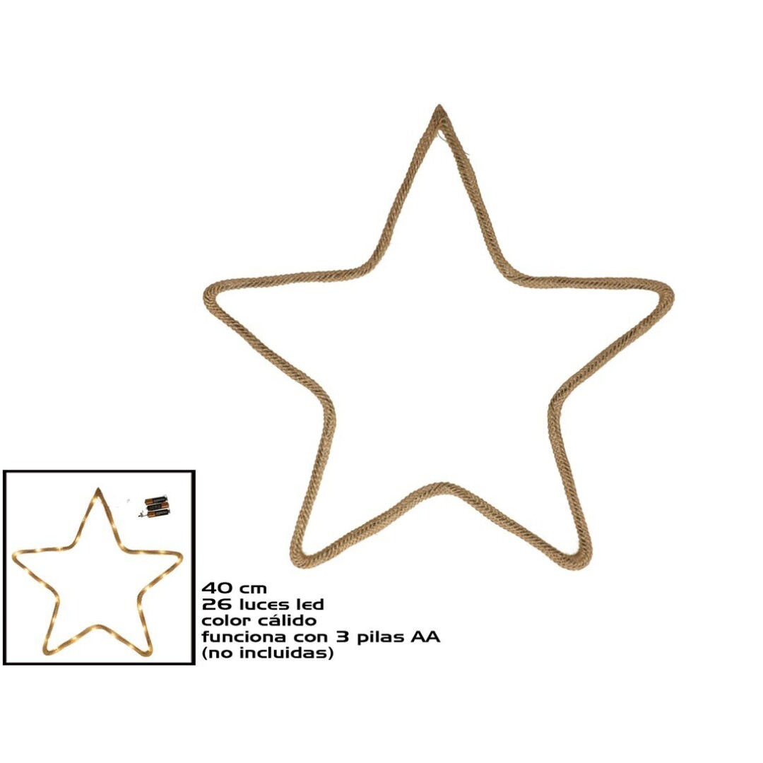 ESTRELLA CUERDA 26LUCES 40CM 9026500