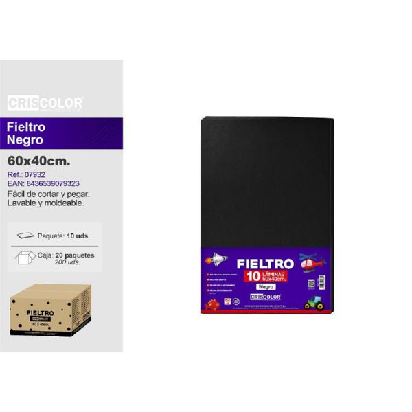 FIELTRO NEGRO 40X60 9004800
