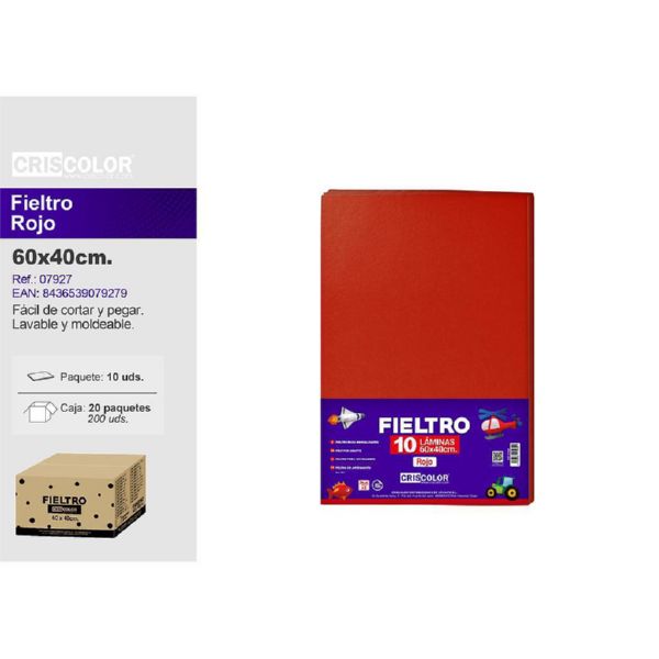 FIELTRO ROJO 40X60 9004800
