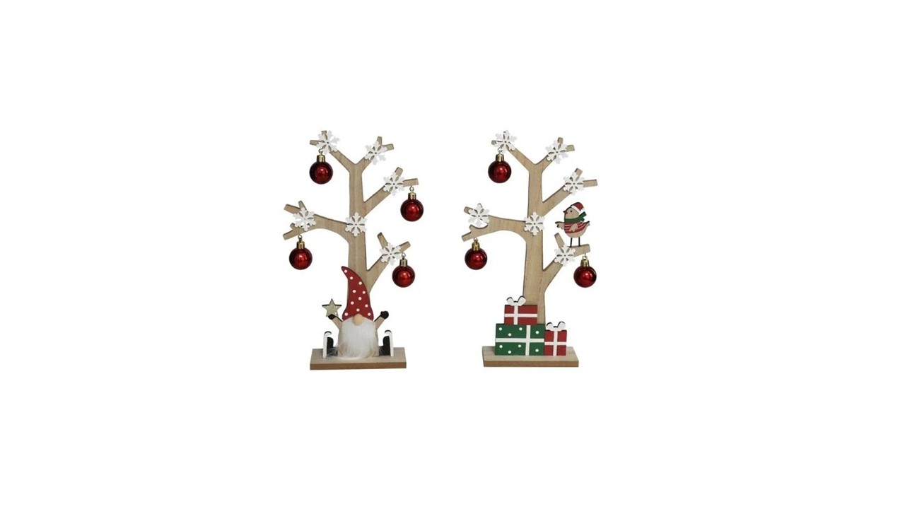 FIGURA ARBOL DECORADO 16X30CM  902300